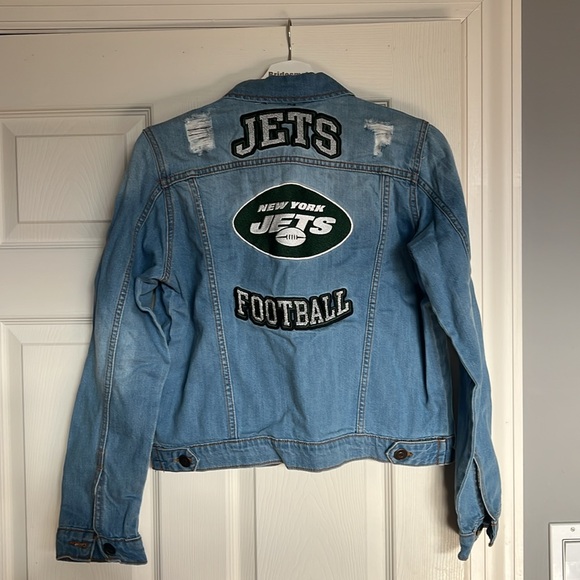 NWT New York Jets Women’s Jean denim jacket size Small - Picture 3 of 6